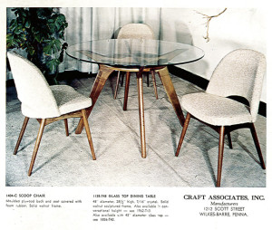 Adrian Pearsall Dining Table from the Craft Associates catalog
